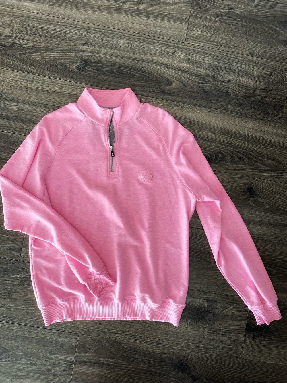 F&G Tech Pink Quarter Zip Performance Pullover